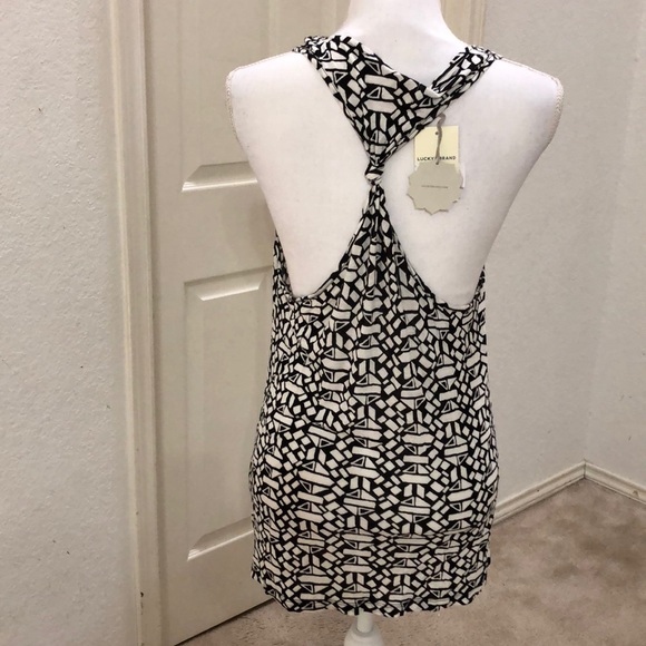 Luck Brand Jeans Sleeveless Scoop-Neck Printed Top - Picture 2 of 4